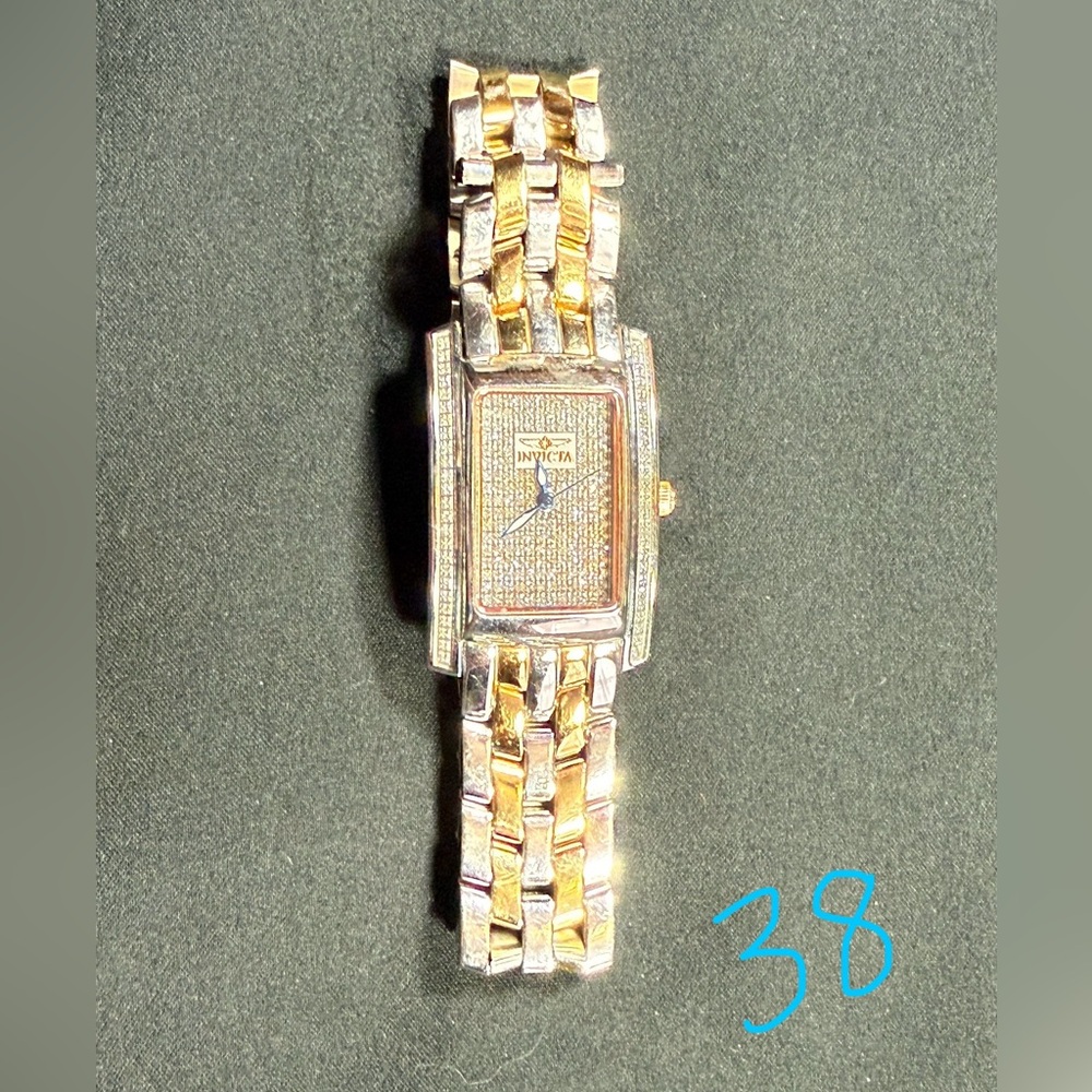 PRICE FIRM • GUC ladies Invicta diamond watch stainless steel model 4162 no box